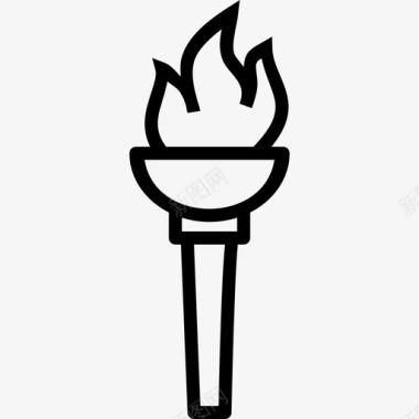 奥运火炬圣火游行图标图标