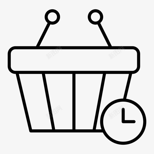 购物篮等待电子商务市场图标svg_新图网 https://ixintu.com 在线商店 在线购买 在线购物车 市场 电子商务 购物篮等待 购物车