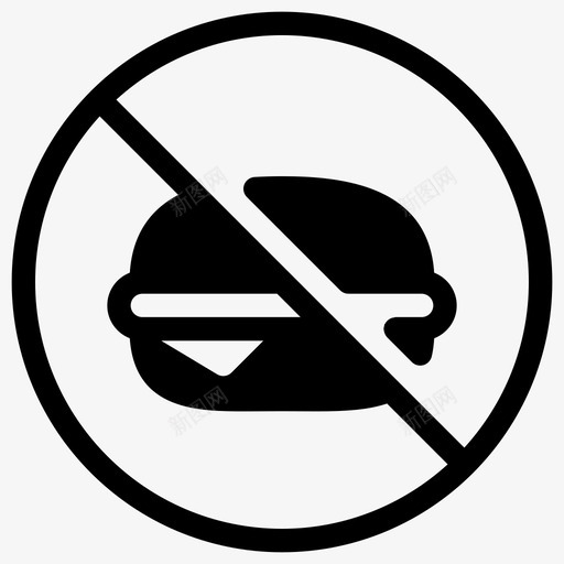 没有食物奶酪汉堡汉堡包图标svg_新图网 https://ixintu.com 健康 厨房 垃圾食品 奶酪汉堡 汉堡包 没有食物 象形图实心图标