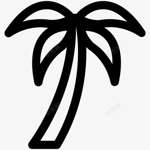 棕榈树海滩椰子树图标svg_新图网 https://ixintu.com 旅游可爱的图标 枣树 棕榈树 椰子树 海滩