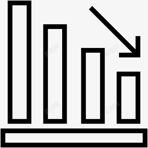 亏损图业务亏损递减图图标svg_新图网 https://ixintu.com sea 业务亏损 亏损图 现代业务线图标 财务业绩 递减图