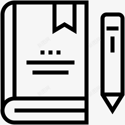 日记书签笔记本图标svg_新图网 https://ixintu.com 书签 写作 工作 提醒 日记 点 现代商务图标 笔记 笔记本 铅笔
