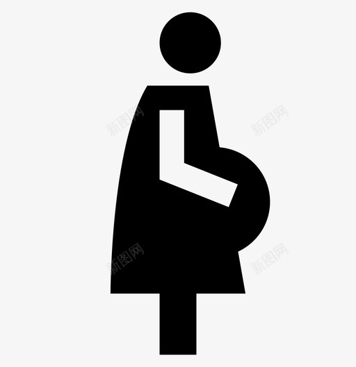孕妇婴儿母亲图标svg_新图网 https://ixintu.com 人类象形文字 婴儿 孕妇 怀孕 母亲