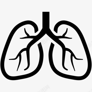 人肺解剖学呼吸图标图标