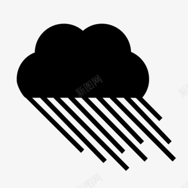 雨云洪水图标图标