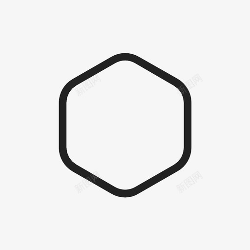 圆形六边形按钮几何体图标svg_新图网 https://ixintu.com 几何体 圆形六边形 多边形 形状 按钮