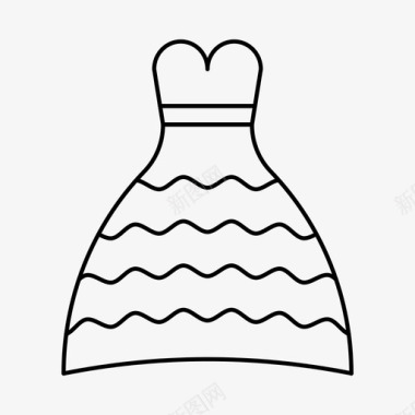 婚纱新娘时装图标图标