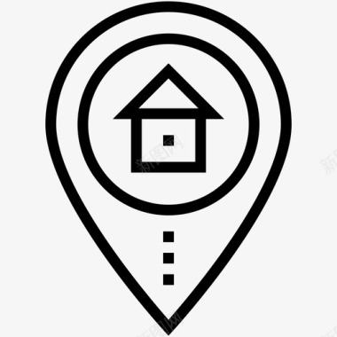 住宅位置gps位置保持架图标图标