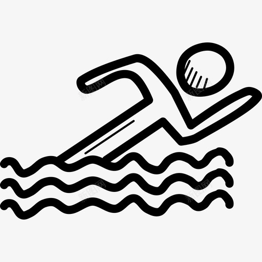马拉松游泳水上运动奥林匹克图标svg_新图网 https://ixintu.com 奥林匹克 奥林匹克涂鸦 水 水上运动 马拉松游泳
