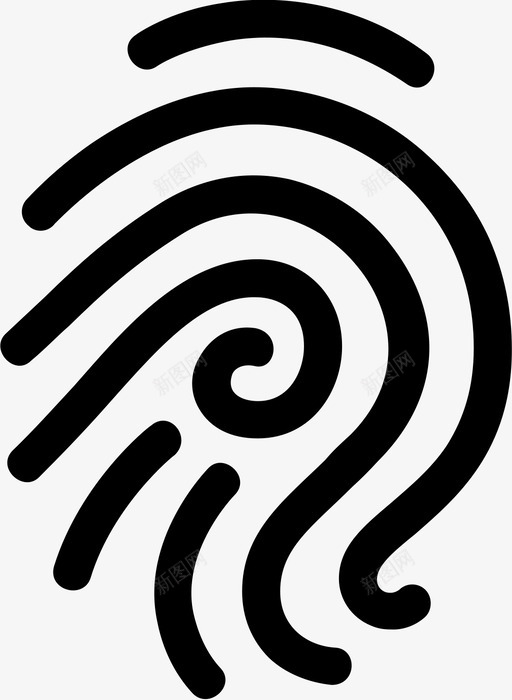 指纹身份个人图标svg_新图网 https://ixintu.com 个人 扫描 指纹 独特 现代象形图 跟踪 身份