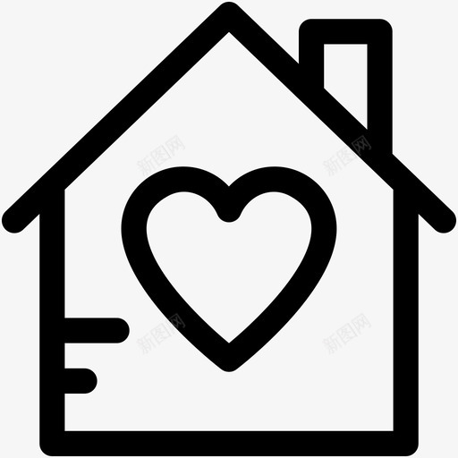 房子的爱夫妇的房子心图标svg_新图网 https://ixintu.com 不动产可爱的图标 夫妇的房子 家的爱 心 房子的爱