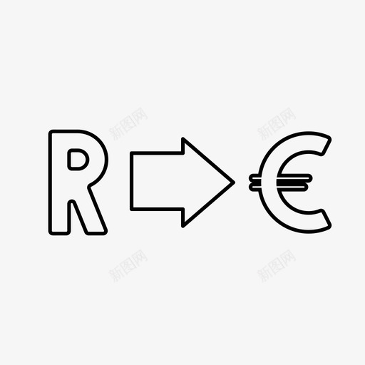贸易货币欧元图标svg_新图网 https://ixintu.com 兰特 欧元 股票市场 货币 贸易
