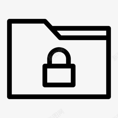 文件夹锁计算机文件夹数据存储图标图标