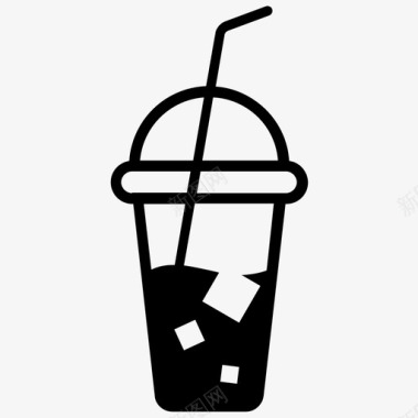 咖啡饮料冷饮塑料杯图标图标