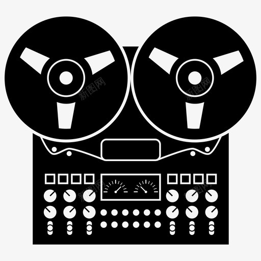 录音机1音乐制作图标svg_新图网 https://ixintu.com 1 录音室 录音室设备 录音机 音乐制作