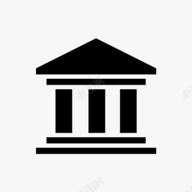 银行大楼法院政府图标图标