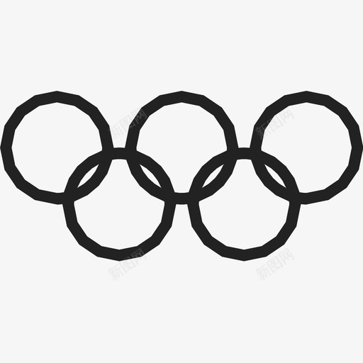 奥林匹克五环事件标志图标svg_新图网 https://ixintu.com 事件 体育 奥林匹克五环 标志 里约奥运