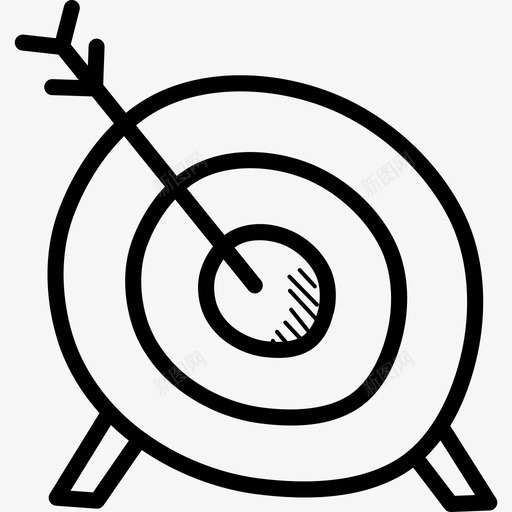 射箭箭公牛眼图标svg_新图网 https://ixintu.com 公牛眼 奥林匹克 奥林匹克涂鸦 射箭 目标 箭