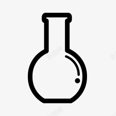平底烧瓶化学玻璃器皿图标图标