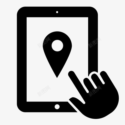 移动地理位置标识互联网ipad图标svg_新图网 https://ixintu.com ipad 互联网 交互式移动 地图 移动地理位置标识