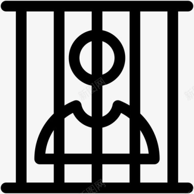 监狱牢房教养所监狱图标图标