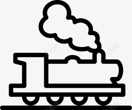火车蒸汽运输图标图标