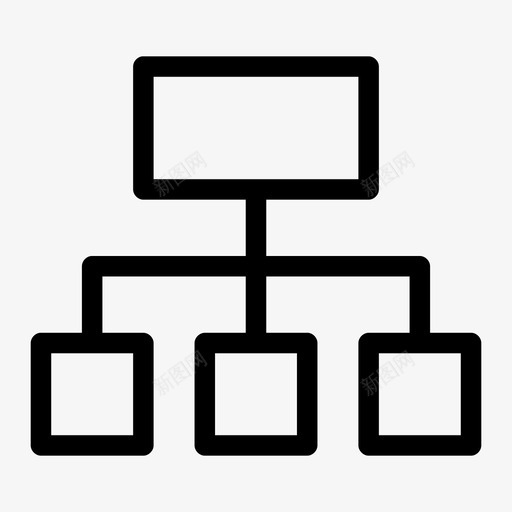 系统连接层次结构图标svg_新图网 https://ixintu.com 办公室 层次结构 系统 网络 连接