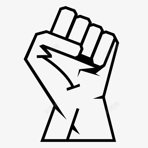 拳头战斗手图标svg_新图网 https://ixintu.com 力量 团队 战斗 手 打 拳头 紧握的手