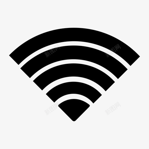 全wifi互联网信号图标svg_新图网 https://ixintu.com wifi状态 互联网 信号 全wifi 无线 音量