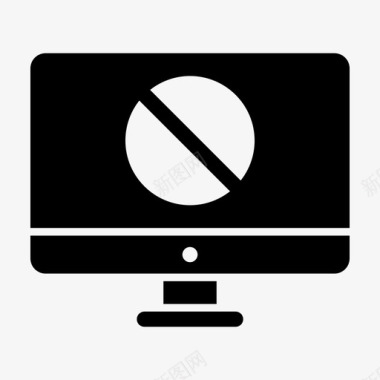 监视器被拒绝计算机显示计算机监视器图标图标
