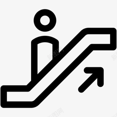 自动扶梯电动楼梯移动楼梯图标图标