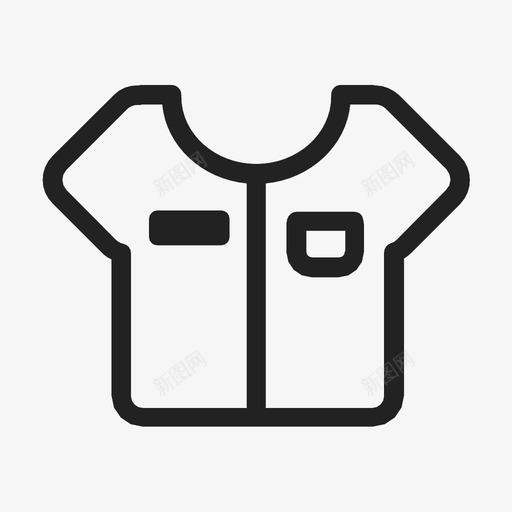 衬衫衣服短袖图标svg_新图网 https://ixintu.com 制服 短袖 穿戴 衣服 衬衫
