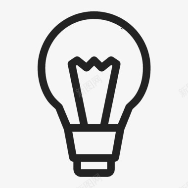 灯泡想法灵感图标图标
