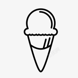 雪糕勺雪糕筒冰淇淋筒勺图标高清图片