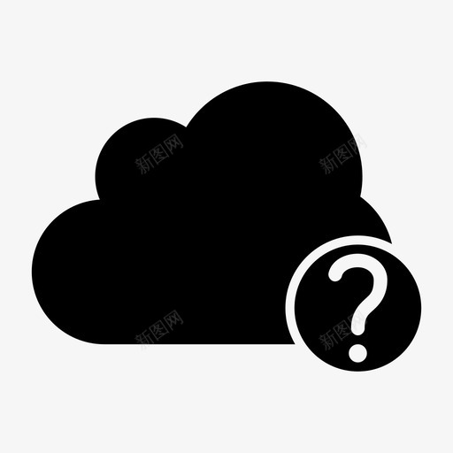 云未知云计算云数据图标svg_新图网 https://ixintu.com 云天空 云数据 云服务 云未知 云计算 天气