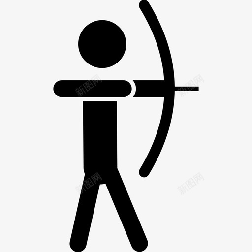 弓箭手剪影运动运动图标svg_新图网 https://ixintu.com 弓箭手剪影 运动 运动图片