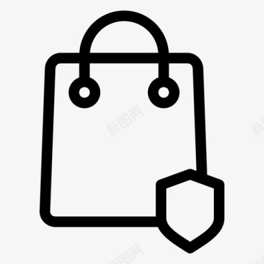 购物袋安全购买钱包图标图标