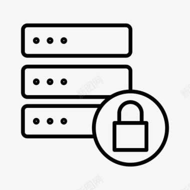 安全服务器受保护服务器安全数据图标图标