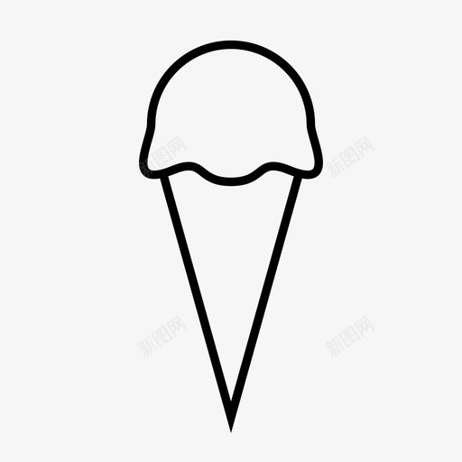 冰淇淋冰激凌甜筒图标svg_新图网 https://ixintu.com 冰淇淋 冰激凌 华夫饼 夏日 甜筒 食品和饮料 香草