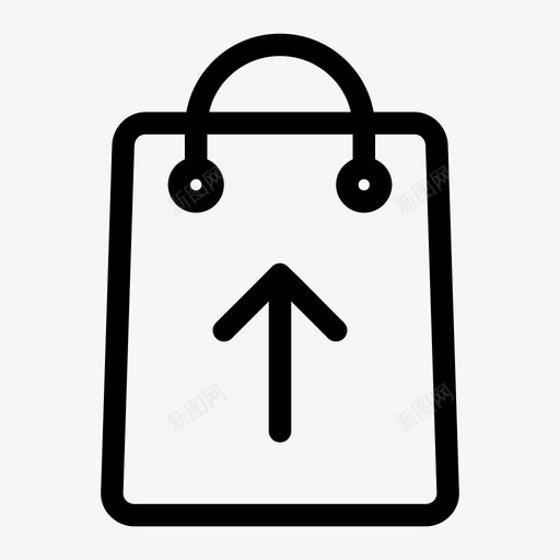 购物袋上传电子商务市场图标svg_新图网 https://ixintu.com 在线购物车 市场 电子商务 网上商店 购物袋上传 超市