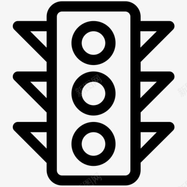 交通灯信号灯交通信号灯图标图标
