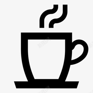 咖啡杯卡布奇诺热杯图标图标