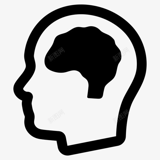 大脑创意头脑图标svg_新图网 https://ixintu.com 人脑 创意 商业终极 大脑 头脑 神经学