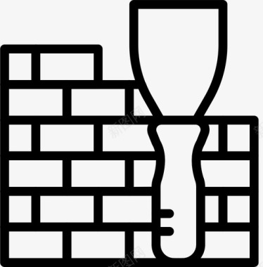 建筑工具墙壁图标图标