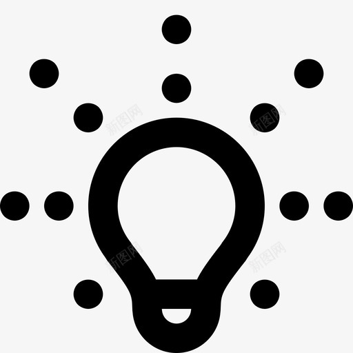 灯泡创意闪耀图标svg_新图网 https://ixintu.com 创意 剪贴画一组可爱的线条图标 思想 灯泡 理论 闪耀 非常适合用户界面和基于24x24像素网格的特征图形 风格独特