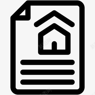 房屋契约法律文件抵押图标图标