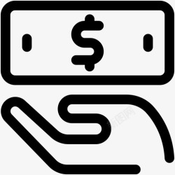 没有钱现金权力支付图标高清图片