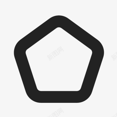 圆形五边形按钮几何体图标图标
