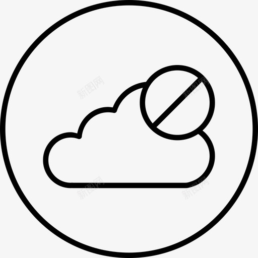 云取消数据图标svg_新图网 https://ixintu.com 云 取消 存储 拒绝 数据 联网和共享环线