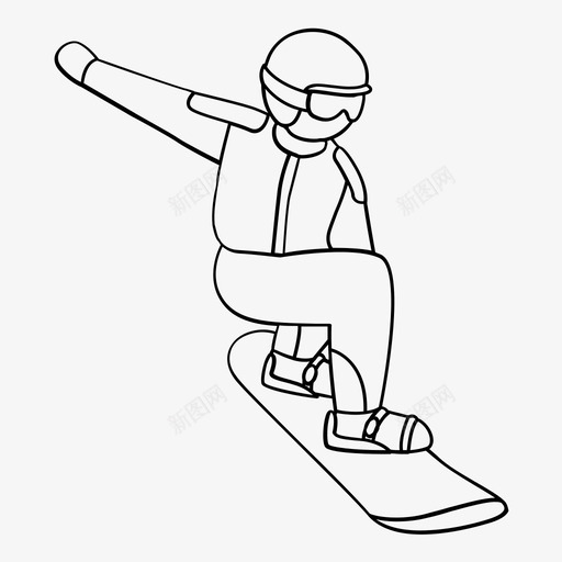 滑雪板极限娱乐图标svg_新图网 https://ixintu.com 冬季 娱乐 斜坡 极限 滑雪板 运动 运动ii概述